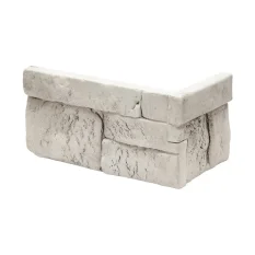 Kamenný obklad, ROH, ZE SÁDRY, SAVONA 1, bílá, 98 x 90 x 180 mm, tloušťka 16 - 19 mm, 1,47 bm
