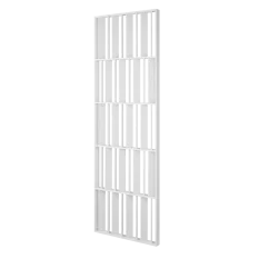 Dělící příčka JAPANDI, 520-2720 x 1800-2750 mm, (MDF), BÍLÁ MATNÁ