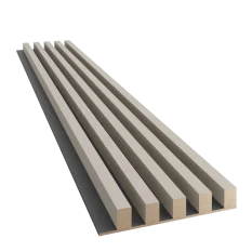 Dřevěné lamely ŠIROKÉ na ČERNÉ desce (MDF), PÍSKOVÁ BÉŽOVÁ, 46 x 300 x 2750 mm (0,825 m2) Dřevěné lamely ŠIROKÉ na ČERNÉ desce (MDF), PÍSKOVÁ BÉŽOVÁ, 46 x 300 x 2750 mm (0,825 m2)