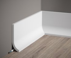 Podlahová lišta – PREMIUM, tvrdý plast PolyForce (HD Polymér), kvalitný biely lak (finálny povrch), 135 x 40 x 2000 mm Podlahová lišta – PREMIUM, tvrdý plast PolyForce (HD Polymér), kvalitný biely lak (finálny povrch), 135 x 40 x 2000 mm