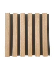 ATYPICKÝ PRODUKT - Akustický panel - DUBOVÁ DÝHA, MDF, ČERNÝ akustický podklad FILC, 300 x 285 mm