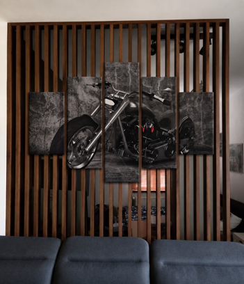 Dělící lamelová stěna - OŘECH, (kompletní sada), MDF + FINISH FOLIE, 29 předpřipravených šířek od 510 do 2750 mm, libovolná výška (maximálně 2750 mm), 70 mm tloušťka příčky - Typ lamel: Kolmo k základně