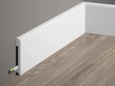 Podlahová lišta – HLADKÁ, tvrdý plast PolyForce (HD Polymer), základní bílý nátěr (přetíratelný), 78 x 14 x 2000 mm Podlahová lišta – HLADKÁ, tvrdý plast PolyForce (HD Polymer), základní bílý nátěr (přetíratelný), 78 x 14 x 2000 mm