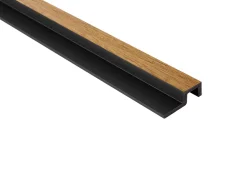 Koncový profil pre vodotesný lamelový panel (dve lamely) - pravý - 2700 x 62 x 20 mm - DUB PRÍRODNÝ