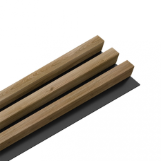 Dřevěná lamela LINEA 3 - dub / černá