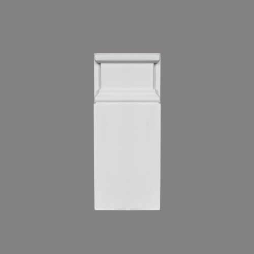 Spodní díl k orámování - tvrdý plast ProFoam® (Polyuretan), základní bílý nátěr (přetíratelný), 252 x 95 x 30 mm