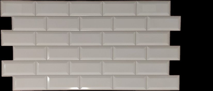 PVC dekorační panely - Brick white modern, 960 x 485 x 0,35 mm