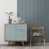 Akustický panel ACOUSTIC LINE - smoke blue | černá, 2650 x 245 x 22 mm, lamely MDF + FINISH FOLIE, akustický podklad FILC