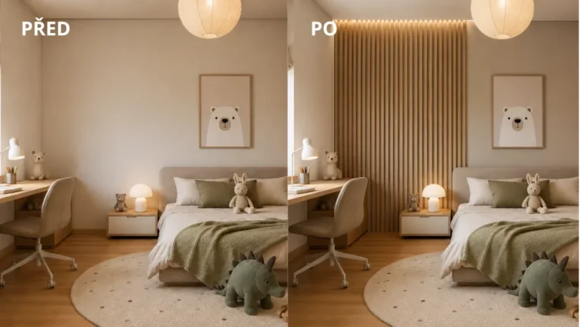 Akustický panel - DUB EURÓPSKY, MDF + CPL PREMIUM, SIVÝ akustický podklad FILC, 300 x 2750 mm