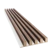 Dřevěné lamely ŠIROKÉ na BÍLÉ desce (MDF), OŘECH DÝHA, 46 x 300 x 2750 mm (0,825 m2)