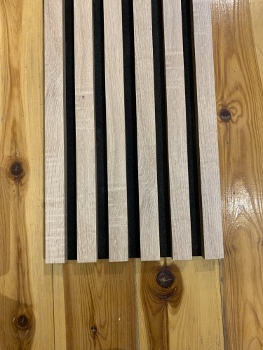 ATYPICKÝ PRODUKT - Akustický panel - DUB SONOMA, MDF + FOLIE FINISH 3D, ČERNÝ akustický podklad FILC, 280 x 2080 mm