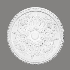 Rozeta - průměr 828 mm, hloubka 64 mm, maximální šířka řezaného otvoru 150 mm
