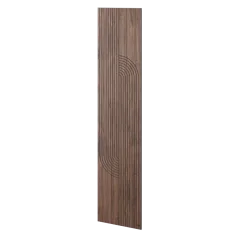 Veľkoformátový lamelový panel OSAKA - DYHA Z AMERICKÉHO ORECHA, 600 x 2750 x 11 mm, ČIERNY MDF PANEL
