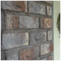 Cihlový obklad, Z BETONU, CAMBRIDGE 8, tmavě šedá, 208 x 63 mm, tloušťka 12-18 mm, 0.91 m2