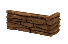 Betónový obklad, ROH, Z BETÓNU, CALIFORNIA 3 - mocca, stredne hnedá, 117 x 360 mm, hrúbka 12-33 mm, 0.9 bm