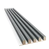 Dřevěné lamely ŠIROKÉ na BÍLÉ desce (MDF), GRAFIT (ANTRACIT), 46 x 300 x 2750 mm (0,825 m2)