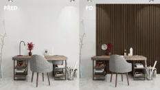 Akustický panel ACOUSTIC LINE - ezotica | černá, 2650 x 245 x 22 mm, lamely MDF + FINISH FOLIE, akustický podklad FILC