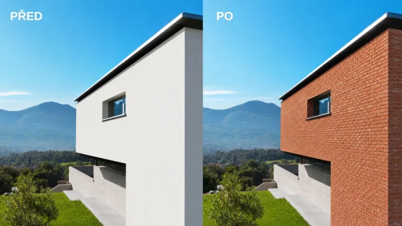 Cihlový obklad, Z BETONU, COUNTRY 710, červená, 205 x 62 mm, tloušťka 14-17 mm, 1 m2