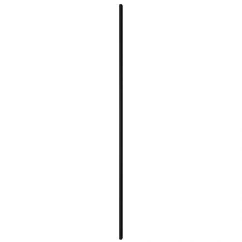LINEA SLIM SINGLE - Drevená lamela na stenu, čierna, 2650 x 22 x 27 mm