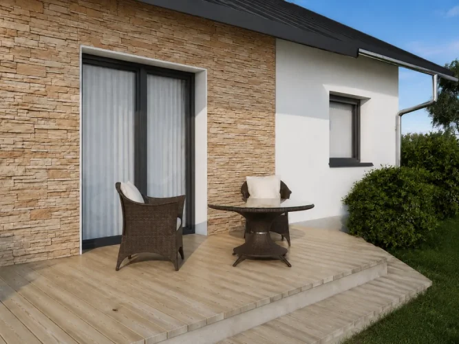 Betonový obklad, Z BETONU, GRENADA 7, světle hnědá, 550 x 117 mm, tloušťka 22-38 mm, 0.32 m2