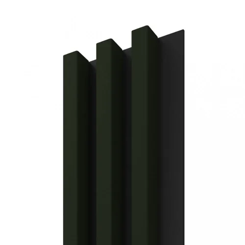 LINEA SLIM 3 dřevěné lamely na desce - botanic | černá, 2650 x 150 x 30 mm