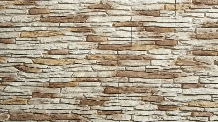 Betónový obklad, Z BETÓNU, CALIFORNIA 1 - desert, hnedá, 150 x 550 mm, hrúbka 12-33 mm, 0.5 m2
