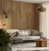 Veľkoformátový lamelový panel OSAKA - DUBOVÁ DYHA, 600 x 2750 x 11 mm, ČIERNY MDF PANEL