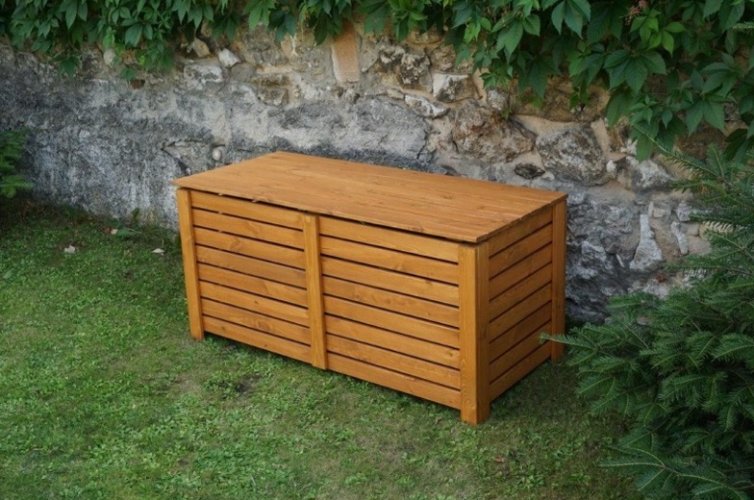 Box na podušky dřevěný 125 x 55 x 45 cm