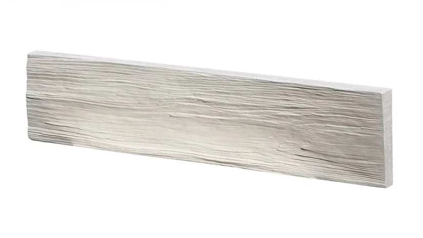 Betónový obklad, Z BETÓNU, TIMBER 2, biela, 530 x 117 mm, hrúbka 12-28 mm, 0.43 m2