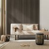 Akustický panel ACOUSTIC LINE - hakira beige | černá, 2650 x 245 x 22 mm, lamely MDF + FINISH FOLIE, akustický podklad FILC