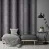 LINEA COMFORT 5 drevené lamely na doske - urban | čierna, 2650 x 246 x 30 mm