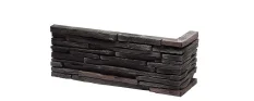 Sádrový obklad, ROH, ZE SÁDRY, VENEZIA 4, tmavě šedá, 70 - 140 x 80 - 375 mm, tloušťka 12-28 mm, 0.38 m2