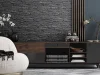 Kamenný obklad, Z BETONU, MESADA 1, tmavě šedá, 120 x 370 mm, tloušťka 25 mm, 0.44 m2