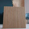 Lamelový panel VARDO - DUBOVÁ DÝHA, ČERNÝ podklad MDF, 600 x 600 x 11 mm