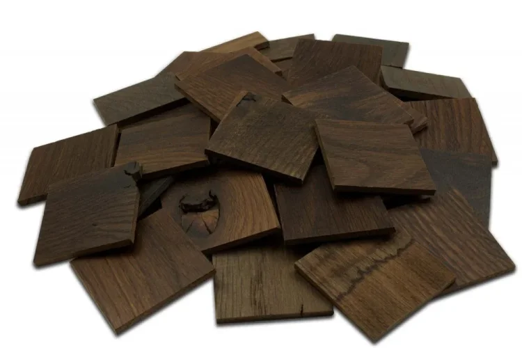 DUB TABÁK 50, samolepiaci panel 300 x 300 mm (0,09 m²) - drevená mozaika 3D - Povrchová úprava: Brúsený - olejovaný, Balenie: 6 mm
