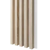 Dřevěné lamely ŠIROKÉ na BÍLÉ desce (MDF), DUB SONOMA, 46 x 300 x 2750 mm (0,825 m2)