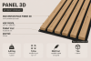 ATYPICKÝ PRODUKT - Akustický panel - DUB WOTAN, MDF + FÓLIA FINISH 3D, ČIERNY akustický podklad FILC, 250 x 2750 mm