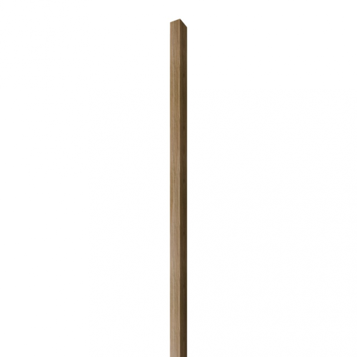 LINEA 1 dřevěná lamela na desce - černá | dub, 2750 x 64 x 40 mm