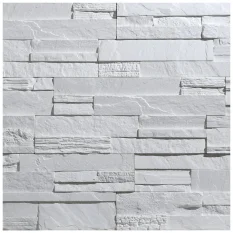 Kamenný obklad, ZE SÁDRY, MAYON 3, bílá, 200 x 500 mm, tloušťka 10 - 26 mm, 0.90 m2