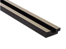 VZOREK - Koncový profil k voděodolnému lamelovému panelu (pět lamel) - levý - 135 x 36 x 12 mm - DUB ŠEDÝ