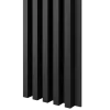 Dřevěné lamely ŠIROKÉ na ČERNÉ desce (MDF), ČERNÁ MATNÁ, 46 x 300 x 2750 mm (0,825 m2)