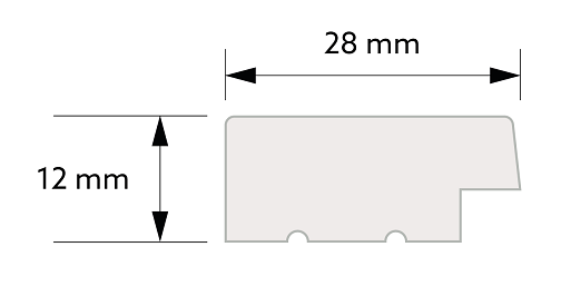 Koncový profil k nástěnnému panelu - levý - 2700 x 28 x 12 mm - DUB PŘÍRODNÍ