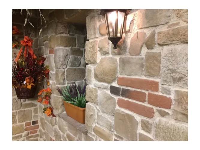 Kamenný obklad, ROH, Z BETONU, MIX Toscana, mix barev, 140 – 450 x 80 – 150 mm, tloušťka 20 - 60 mm, 2 bm