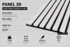 ATYPICKÝ PRODUKT - Akustický panel - BÍLÝ, MDF + FOLIE FINISH, ČERNÝ akustický podklad FILC, 2526 x 300 mm