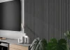 Akustický panel - GRAFIT (ANTRACIT), MDF + FOLIE FINISH, ŠEDÝ akustický podklad FILC, 300 x 2750 mm