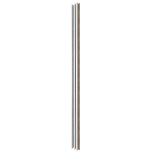 LINEA 3 drevené lamely na doske - biela | dub, 2750 x 176 x 40 mm