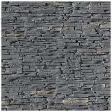 Kamenný obklad, Z BETONU, MESADA 1, tmavě šedá, 120 x 370 mm, tloušťka 25 mm, 0.44 m2