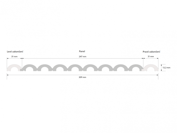 Ukončení pro obkladový panel do koupelny - realizace beze spár 