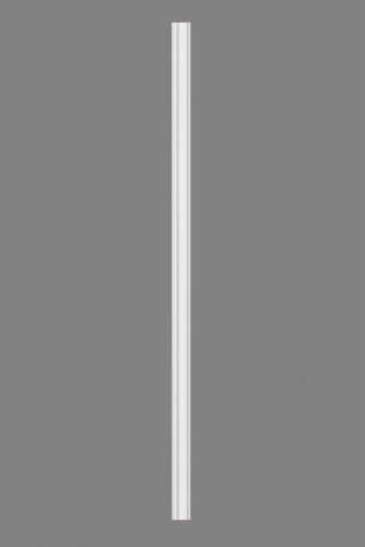 Horní díl k orámování - tvrdý plast ProFoam® (Polyuretan), základní bílý nátěr (přetíratelný), 195 x 1250 x 30 mm