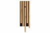 Akustický panel - RUSTIKÁLNÍ DUB, masívne drevené lamely, čierna akustická podložka PET, kompletná sada, 2x (800 mm x 160 mm x 31 mm), 2x (400 mm x 160 mm x 31 mm)